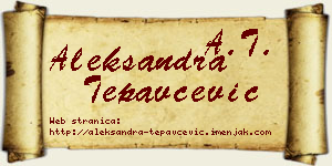 Aleksandra Tepavčević vizit kartica